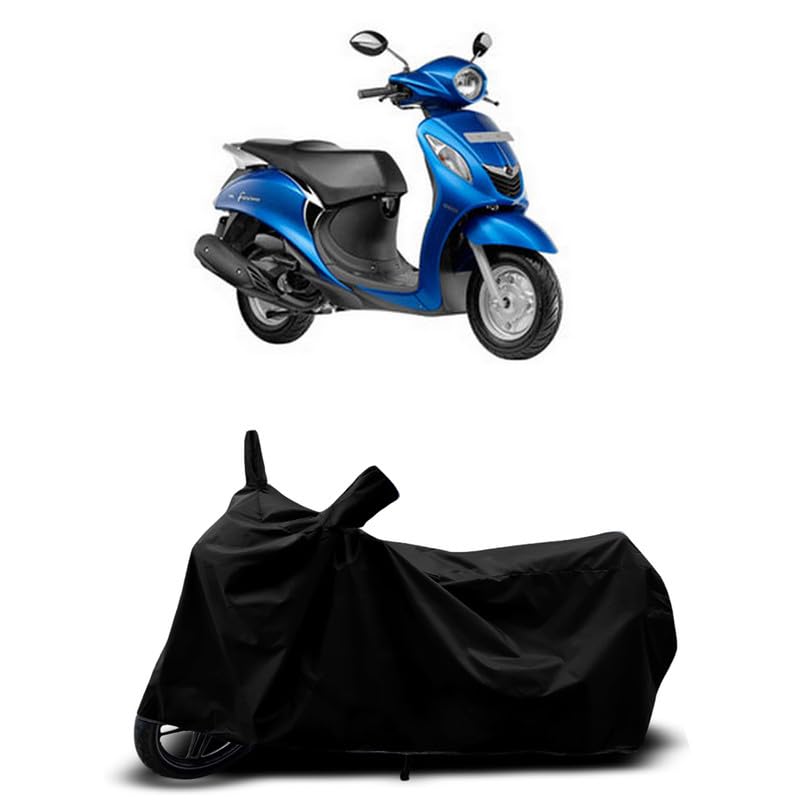Image of DUFFEL-All Two Wheeler Bike /Scooty Body Cover Used for Yamaha Fascino BS6 Heat Protectio /Water Resistance /UV-Rays /Birds Dropping /Scratchproof /Dust Proof /Waterproof All Variants [Black]