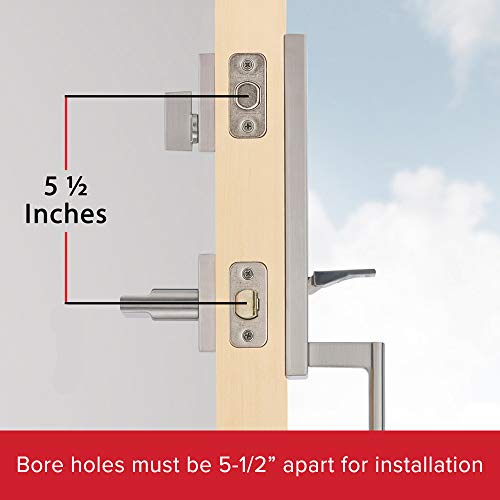 Kwikset Vancouver Front Door Lock Handle and Deadbolt Set, Entry Handleset Exterior with Interior Reversible Lever, Satin Nickel, Pick Resistant SmartKey Rekey Deadbolt Security by Kwikset - Image 2