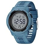 GOLDEN HOUR Mens Waterproof Digital Sport Watches Wide Screen Easy Read Display Military Style with Rubber Strap - Image 2