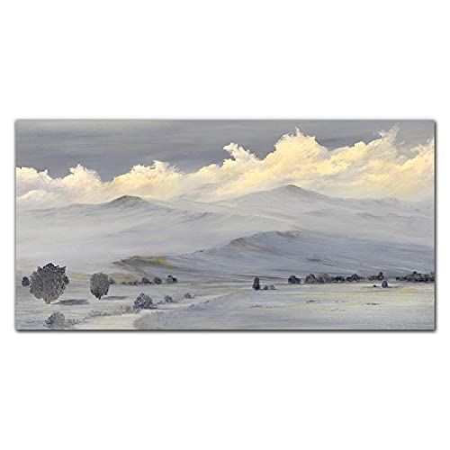 Photo image d'intérieur nuages montagnes tableau sur toile 140x70cm