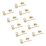 USTED RECIBIRÁ: 100pcs (50 pares) aretes, hallazgos de aretes: 14 mm de largo, 6 mm de ancho, 3 mm de espesor, agujero: 2 mm, pin: 0.8 mm; Tuercas de oreja: 5 mm de largo, 4.5 mm de ancho, 3 mm de espesor, agujero: 0.8 mm, 100 pcs. Cantidad suficiente, tamaño perfecto, solo disfruta de tu tiempo artesanal.