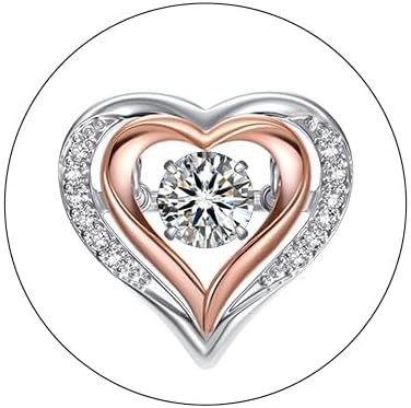 MomentWish Necklace for Women, Sparkling Gift for Her, 1Carat Moissanite Heart Pendent for Her, 925 Sterling Silver Dance Necklace for Anniversary Christmas Valentines - Image 9