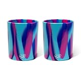 Silipint 12oz Silicone Rock Glass – Unbreakable Bourbon Glass, BPA Free, Non-Toxic, Freezer, Microwave & Dishwasher Safe – Drink ware for Whiskey, Cocktails, Cool Berry Crush - Pack of 2
