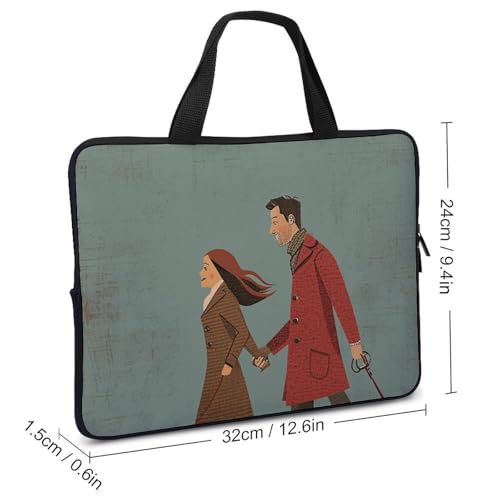 Bolso de hombro para laptop de 12 pulgadas unisex miniatura 2