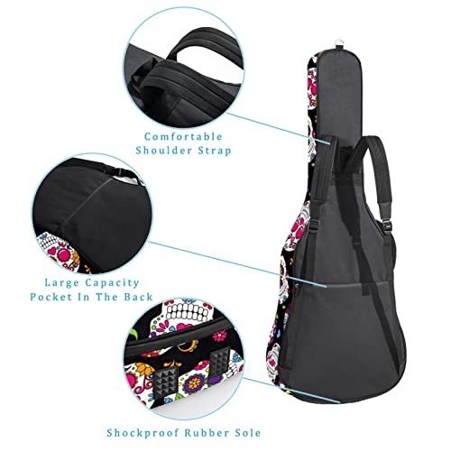 Housse étanche pour guitare acoustique avec double bandoulière et poche pour fête sur le drapeau canadien, Multicolore… - Les Beatles, Paul McCartney, John Lennon, RIngo Starr, George Harrison Housse étanche pour guitare acoustique avec double bandoulière et poche pour fête sur le drapeau canadien, Multicolore… – Image 4