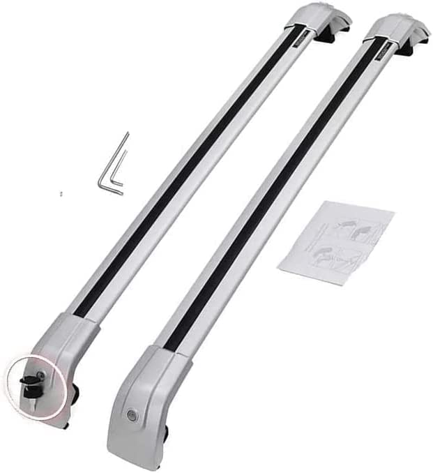 EZURI 2 Piezas Barras Portaequipajes, para Lincoln Corsair 2019 2020 2021 2022 AutomóVil Portaequipajes Desmontable,White