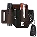 Messe mit günstig Kaufen-Linkstyle Leather Sheath Organizer mit Schlüsselhalter + Kugelschreiberclip + Taschenlampenscheide, Multitool 3 EDC Tasche Organizer Gürtel Messer Leder Gürteltasche