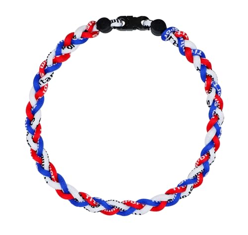 SUPBOMM Baseball Rope Necklaces, League Team Colors Braided Necklace, Baseball Team Gifts, Cubs
