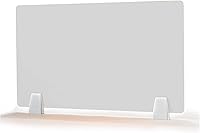 Vista 10 de Icegrey Divisor de escritorio, panel de privacidad, tablero de partición de escritorio de acrílico extraíble con clips para centros de llamadas