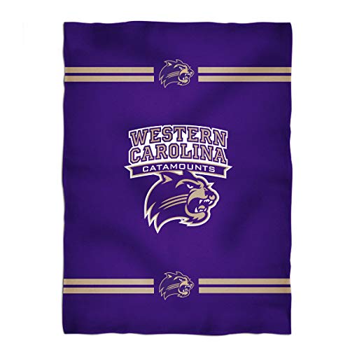 Vive La Fete College Blanket, Officially Licensed WCU Western Carolina Catamounts, Warm & Lightweight Throw Measuring 40" X 58" from