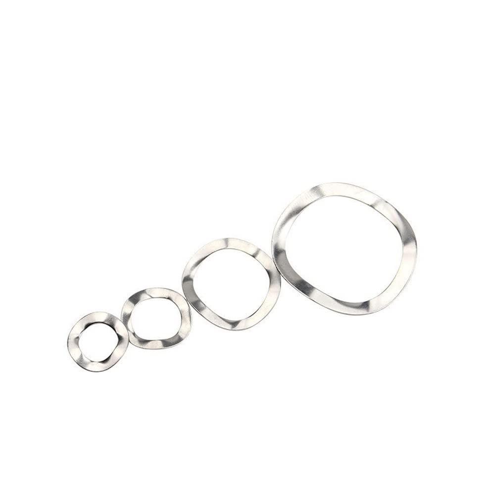 Joints ondulés en Acier Inoxydable 304, 25/50/100 pièces, rondelles élastiques ondulées, for Arbres de roulement, M3-M25(50pcs M16x21x0.3mm)