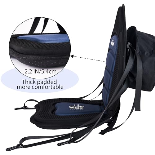 Wizland Deluxe Kayak Seat with Storage Bag for Kayaks, Canoes & Paddle Boards, Kayak Seat Cushion with Back Support by Wizland - Image 3
