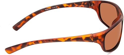 Miniatura 3 de Coyote Eyewear P-38 Sportsman's - Gafas de sol polarizadas, montura de tortuga mate, lente marrón