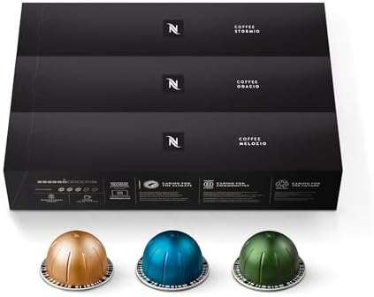 Nespresso Capsules Vertuo, Variety Pack, Medium and Dark Roast Coffee, 30 Count Coffee Pods, Brews 7.8 oz.