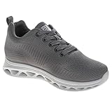 Avalanche Mens Walking Sneakers Breathable Shock Absorption Sport Shoes, Coin Grey, 11