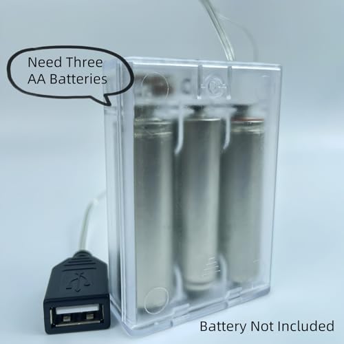 Image of Battery Pack for 5V LED Neon Signs, Converts USB Neon Signs to Battery-Operated, Battery Adapter for LED Lights, Perfect for Indoor /Outdoor