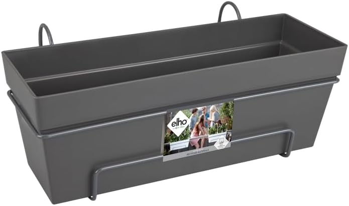 elho Loft Urban Trough Allin1 50 - Planter - Anthracite - Outdoor - L 49.3 x W 25 x H 18 cm