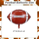 6Pcs Football Balloons Large Football Foil Balloon Sports Balloons for Footballs Birthday Party Supplies