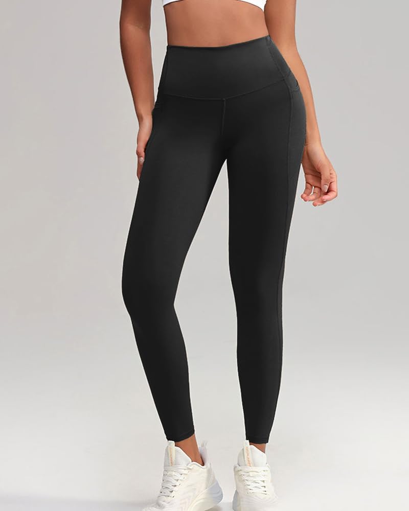 Yoga Pants with Pockets, High Waisted Tummy Control Leggings, Squat Proof & Breathable for Workout, Everyday Wear - Image 2