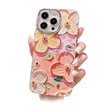 WEJDYKG 2024 New Camellia Blossom Artistry Phone Case, Camellia Mobile Phone Case, Bumper Shockproof Protective Cover for iPhone15 14 13 12 (for iPhone 14 promax,C)