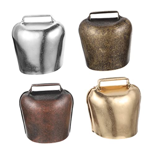 Alipis 4 Pezzi La Campana Campanelli Per Cani Campanelli Per Mucche i Grandi Per La Decorazione Ornamenti Campana Per Cani Da Suonare Per Uscire Piccola