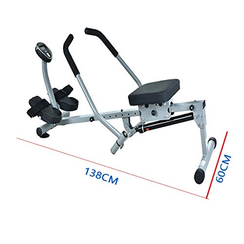 Image of Foldable Rowing Machines Ultra Silent Hydraulic Fitness Rowing Machine Multi-Function Home Full-Sport Slimming with Adjustable Footrest and Multi-Resistance