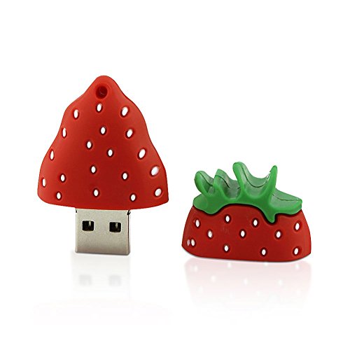 Chuyi Cute And Creative Fruit Series Strawberry Shape 64Gb Usb 2.0 Flash Drive Pendrive Data Storage Memory Stick Jump Drive Lovely Thumb Drive U Disk Gift #TOP3