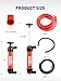 SMART JERRY - Fluid Transfer Pump Automotive, Oil Transfer Pump, Hand Pump Siphon, Multi-Use Hand Fuel Pump for Gas Oil and Liquids, RV Antifreeze Pump Kit, Siphon Pump for Fish Tank, Lawn Mower Pump