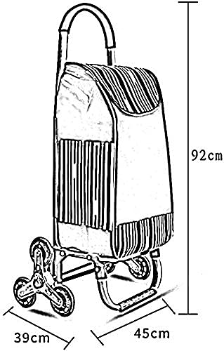 AYCDL Trolley-Wagen Multifunktions-Einkaufswagen Küchenaufbewahrung Mehrzweckwagen Oxford-Stoff Aluminiumlegierung Kletterrad Faltbar Verschleißfest Wasserdicht Trag,F – Bild 4