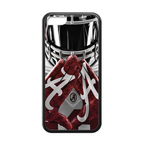 Generic Custom Extraordinary Best Design NCAA University of Alabama Crimson Tide Team Symbol Plastic and TPU Black and White Case Cover for iPhone5C