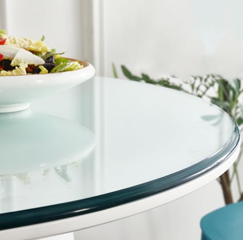 Tablero De Mesa De Vidrio Templado, Redondo Y Transparente, Pulido, Seguro Y Planos, For Comedores Y Mesas De Café. 42 Cm (16,5 Pulgadas)(42CM(16.5IN))