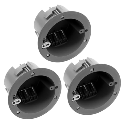 4 in. Round 18 cu.in. Old Work Ceiling Box, ETL Listed, 3 Pack