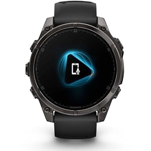 Garmin Fenix 8 47mm AMOLED Sapphire Multisport GPS Smartwatch, Carbon Gray Titanium with Black Silicone Band, 010-02904-20 - Bundle w/Deco Essentials Charging Dock, Dust Cover and Screen Protector — photo 4 of 6