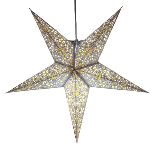 YEPSIO Paralume di carta a forma di stella, grande 60 cm, decorazione da appendere per Natale, matrimonio, casa, festa di compleanno (Galaxy 009)