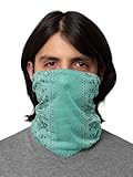 Motique Accessories Paisley Bandana Neck Gaiter Tube Headwear Motorcycle Face Scarf (Mint)