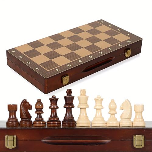 Set de Ajedrez Madera Magnético Plegable 15 Pulgadas
