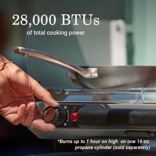 Image of Coleman Cascade 328 3-Burner Camping Stove, Portable Cooktop with 28,000 BTUs, Matchless Lighting, & Dual Wind Guards, Great for Outdoor Cooking, Camping, Tailgating, Grilling, BBQs, & More