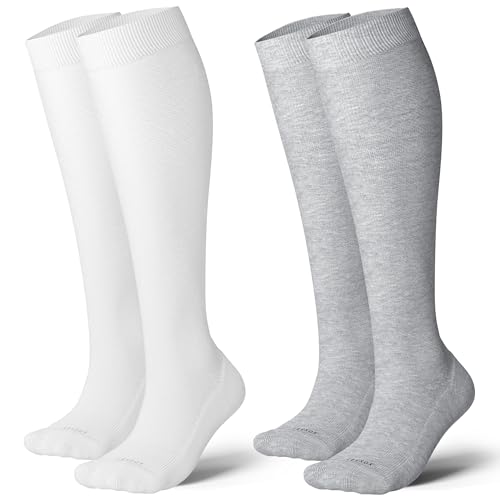 Image of LEVSOX Cotton Compression Socks for Women&Men 20-30mmHg Knee High Cute Support Sock for Nurses Pregnancy Travel