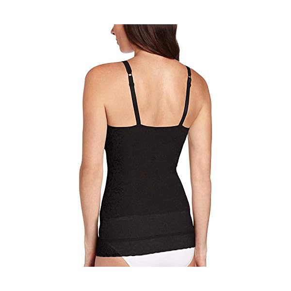 Bali womens Lace 'N Smooth Fajas Cami Df8l12 shapewear tops, Black, Large US