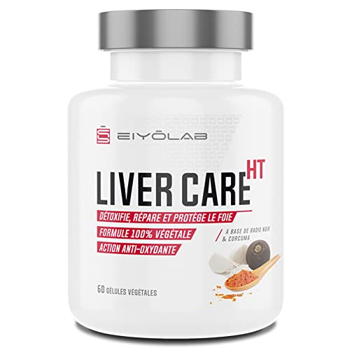 LIVER CARE | Chardon-Marie + Radis Noir + Curcuma + NAC | Détox Foie & Colon | Élimination Rapide et Naturelle des Toxines | Action Anti-Inflammatoire | 60 Gélules Végétales | Made in France | Eiyolab Cover