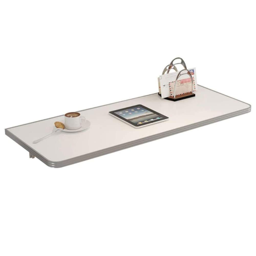 Table pliante fixée au mur en bois noble avec support de métal