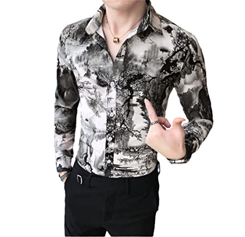 Chemise coréenne ajustée pour homme en coupe slim taille XXL