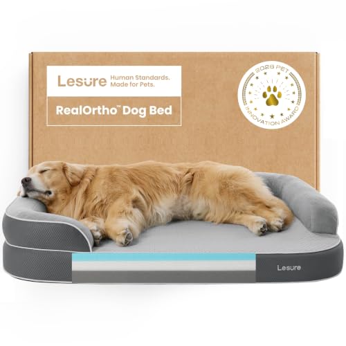 Image of LE SURE RealOrtho™ Orthopedic Dog Beds - Large Memory Foam Dog Sofa, 122cm