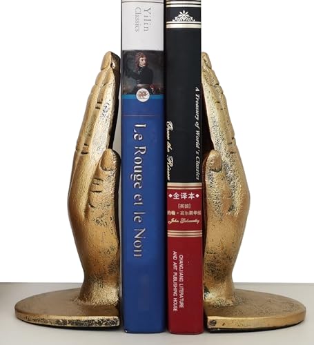 Bstwish HAND Bookends - Cast Iron Decorative Accent cover