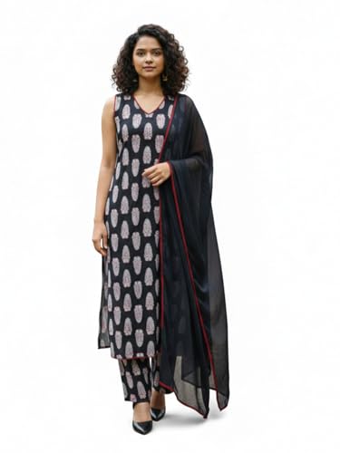 Kurta sans manches Varanga ensemble pantalon imprimé pour vos terrasses d'été