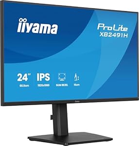 iiyama Prolite XB2491H-B1 60,5cm 24" IPS LED-Monitor Full-HD 120Hz HDMI DP Höhenverstellung Pivot Slim-Line Adaptive Sync Energieklasse C schwarz