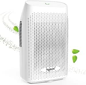 Dehumidifier 2000ml, Electric Dehumidifiers with Easy Clean Filter and Auto-off, Ultra Quiet Air Cleaner for Help Dry Home Bedroom Bathroom Closet Wardrobe Caravan Office (T8P-L)