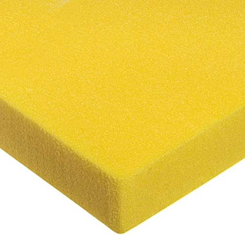Cross Linked Polyethylene Foam Sheet, Yellow, 4 lbs/cu. ft., 1/2 in Thick x 24 in Wide x 48 in Long
