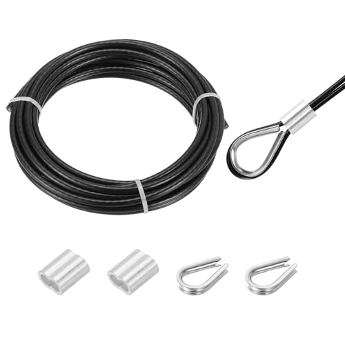 Cable de acero inoxidable 304 negro antidesgaste para barandilla de cubierta