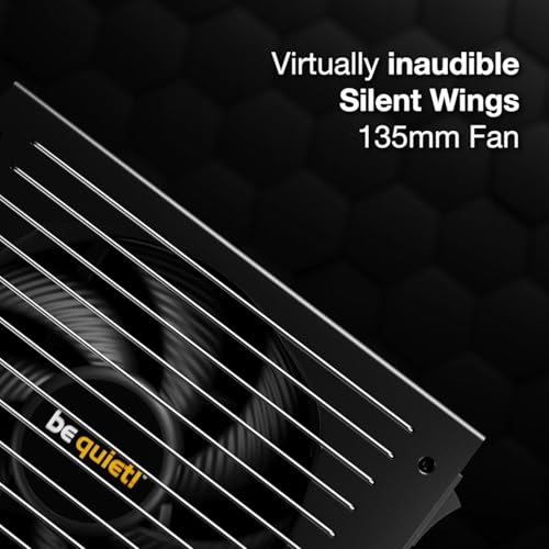 Image of be quiet! BN514 Straight Power 12-750w Modular Power Supply | 80 Plus Platinum ATX 3.1 Compliant | for PCIe 5.0 GPUs and GPUs with 6+2 pin connectors | Silent 135mm be quiet! Fan | BN514